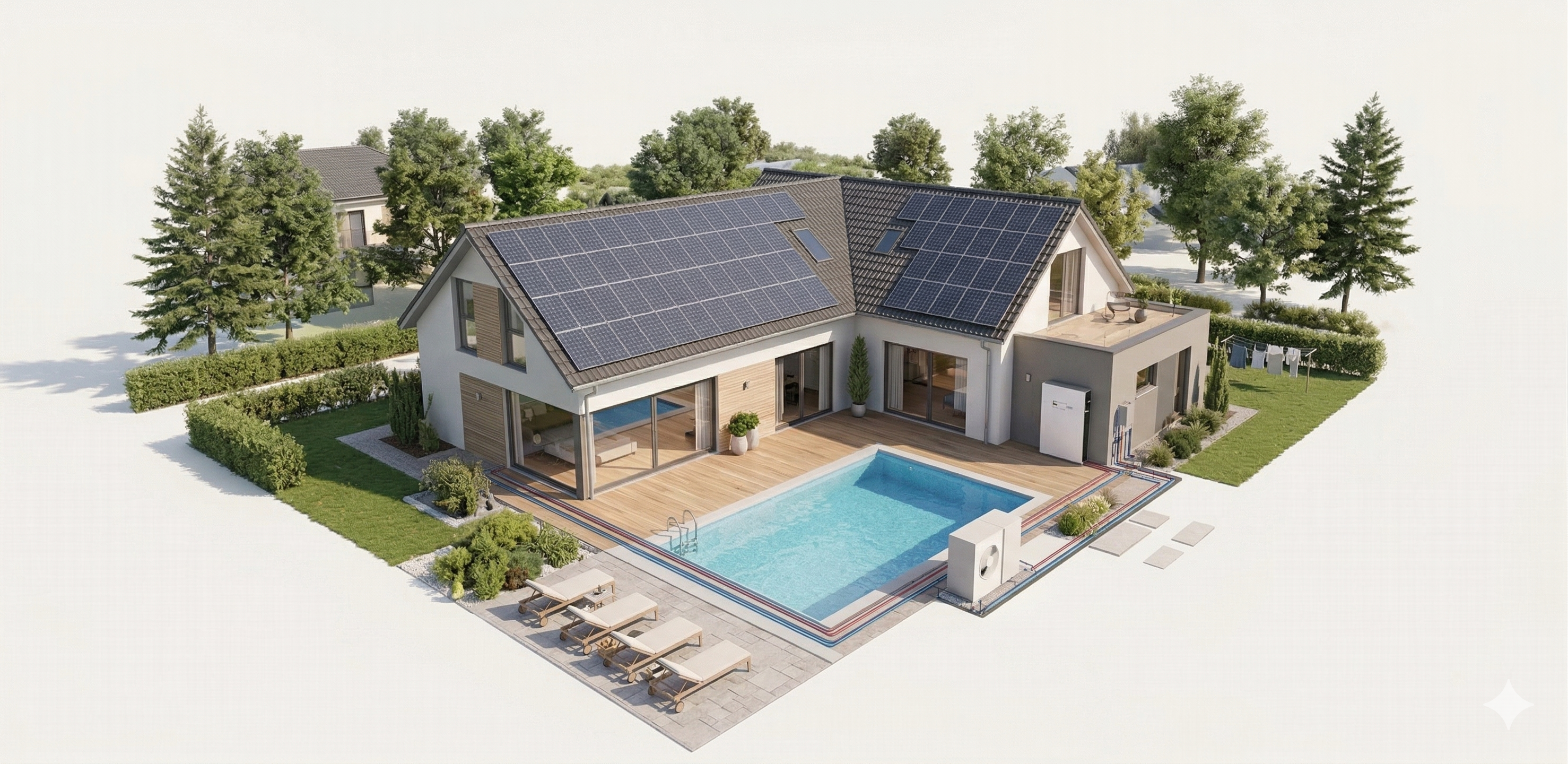 Privathaushalt Villa PV Anlage